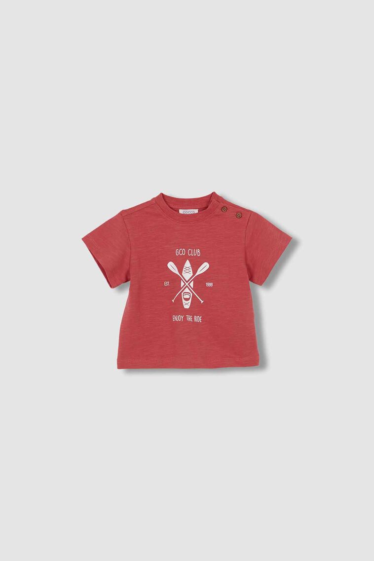 T-shirt com remo  morango