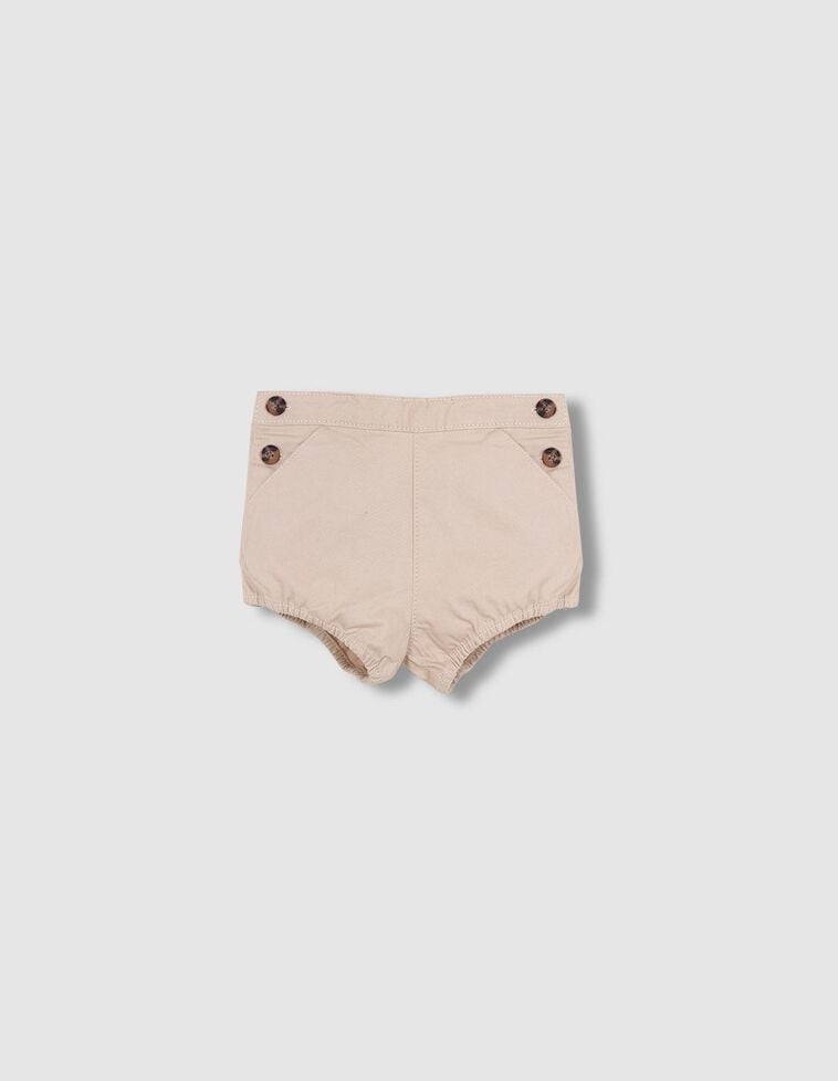 Stepphose aus Twill, in Steinfarbe