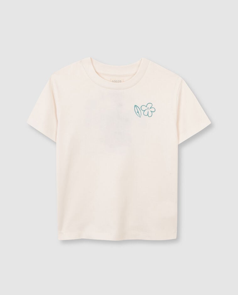 T-shirt &agrave; motif blanc
