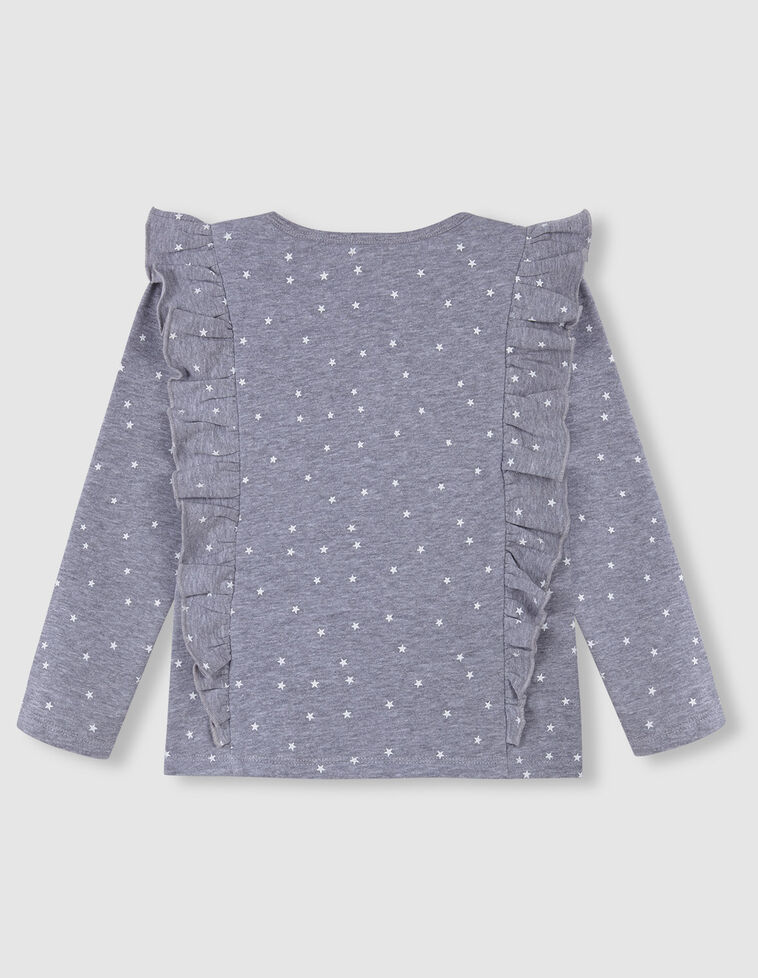 Sudadera gris estrellitas volantes