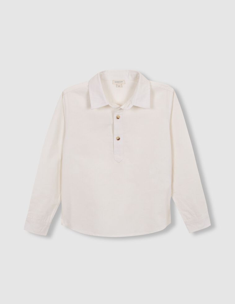 Chemise à patte courte blanche