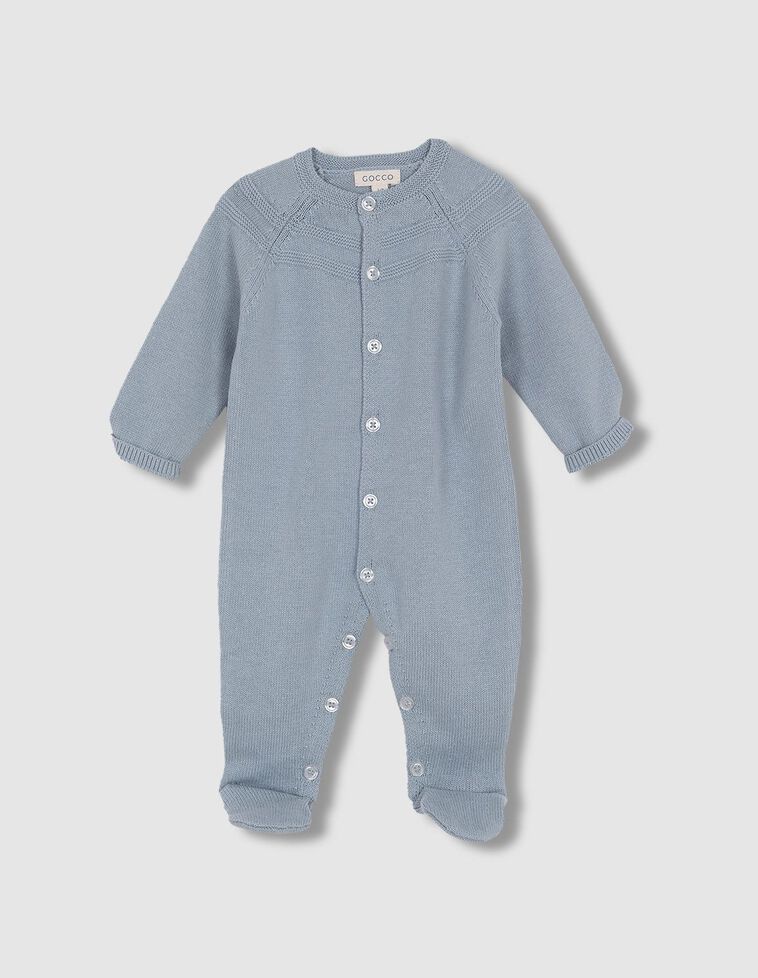 Babygrow com detalhe de ornamento  azul