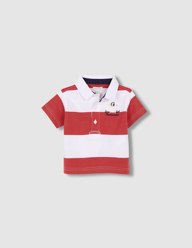Hellblaues Golf-Patch-Poloshirt