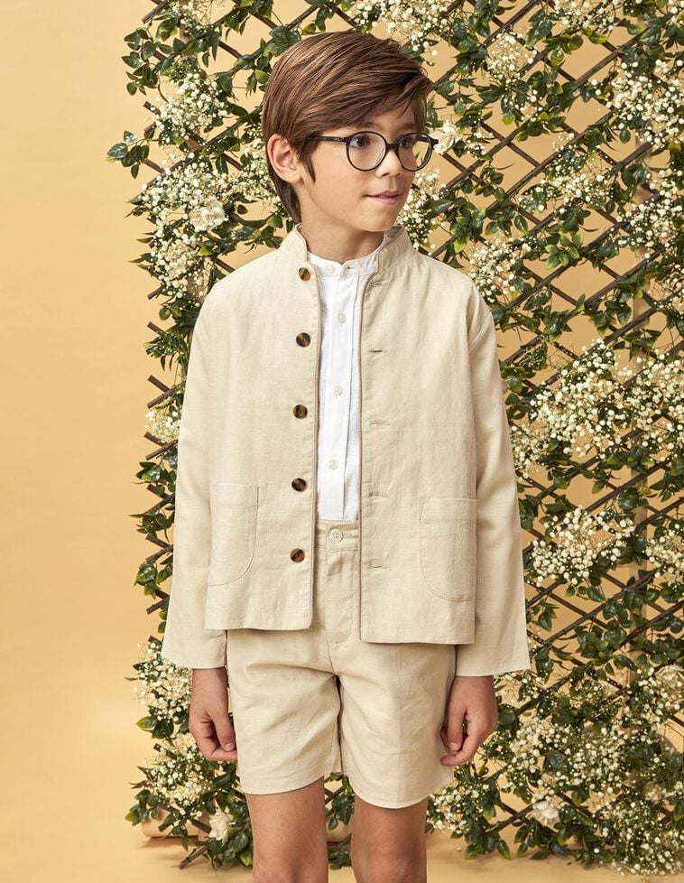 Veste en lin marron