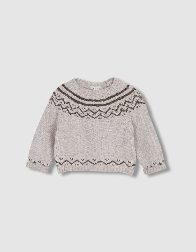 Maglione Jacquard Pietra Melange