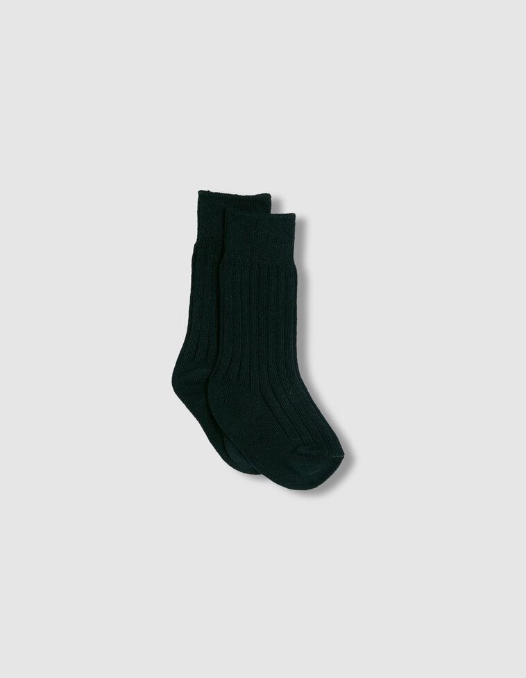 Chaussettes côtelées vertes