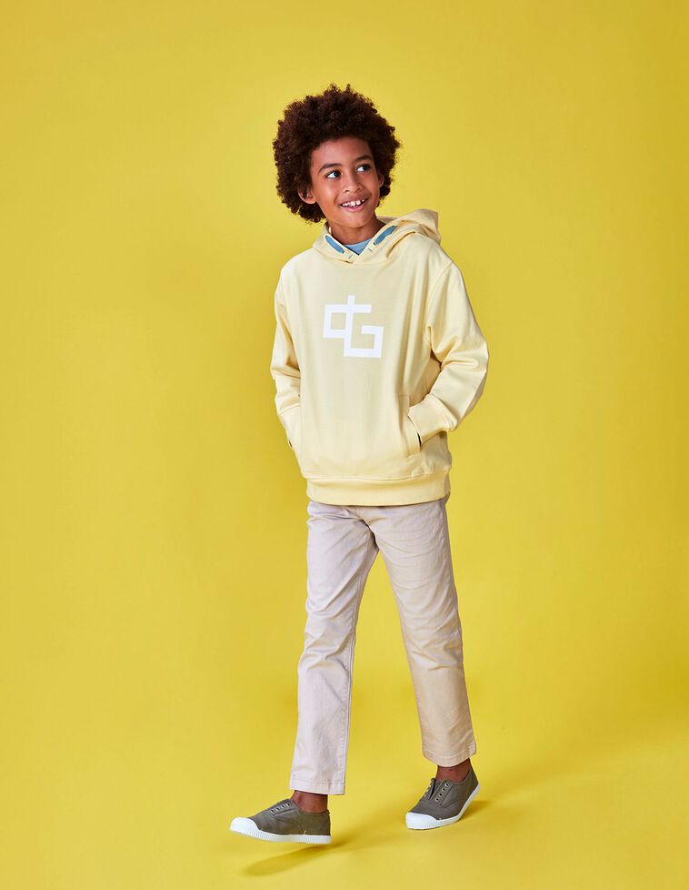 Sweat-shirt com gráfico  amarela clara