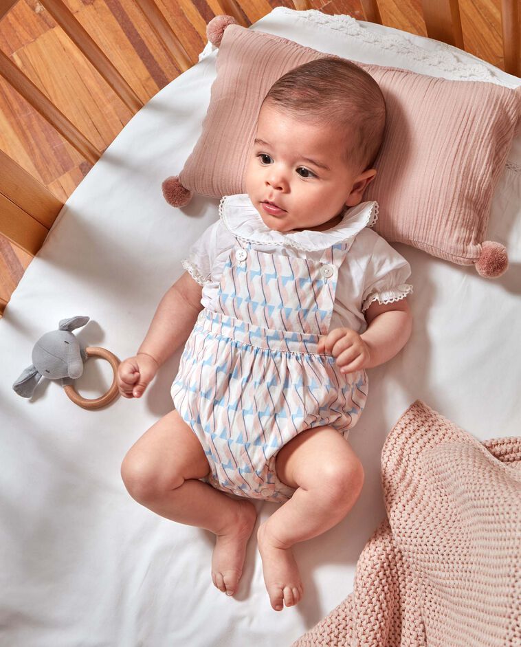 Babygrow estampado geom&eacute;trico rosa