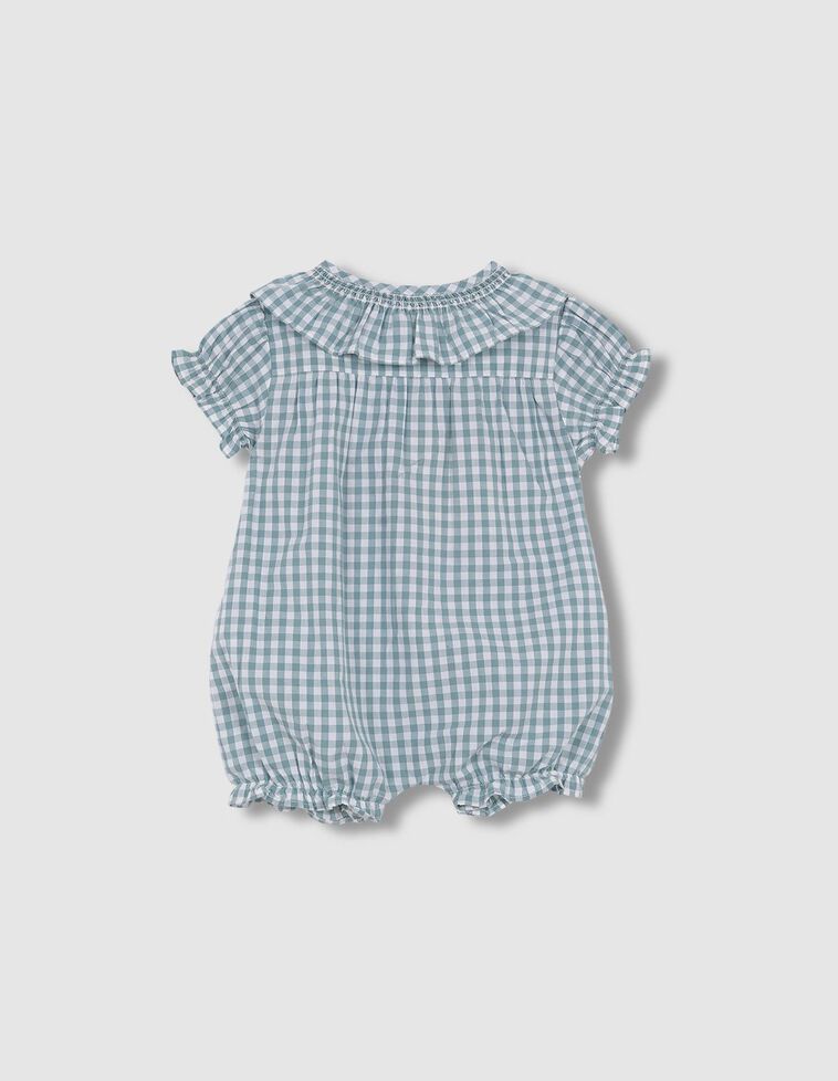 Türkisfarbener Gingham-Pyjama