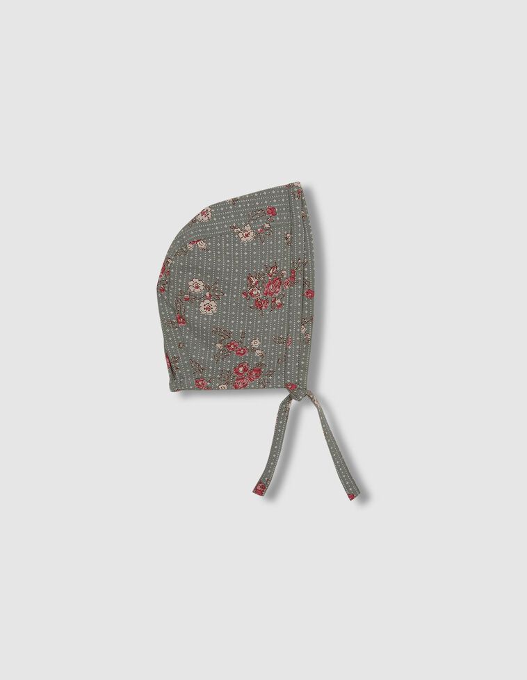 Bonnet imprimé verte