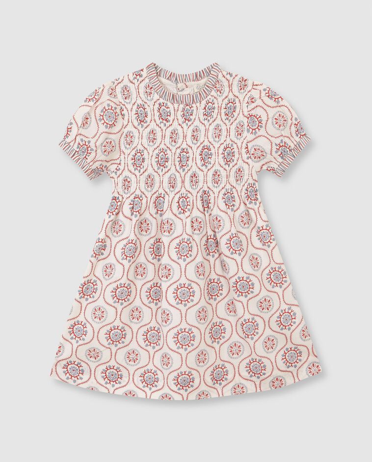 Robe en tissus contrast&eacute;s blanche