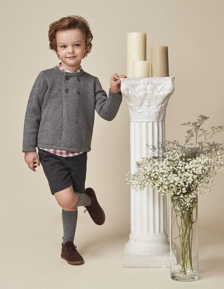 Veste en maille gris anthracite Veste en maille gris anthracite