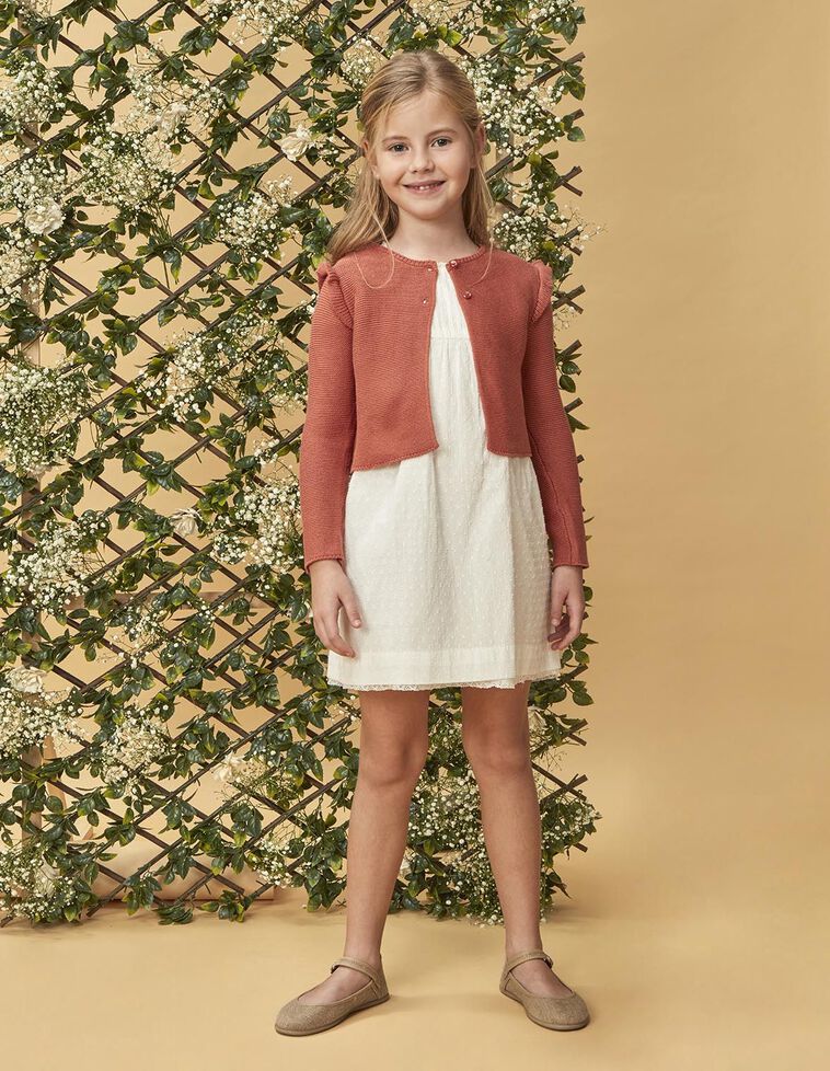 Veste en maille mousse orange