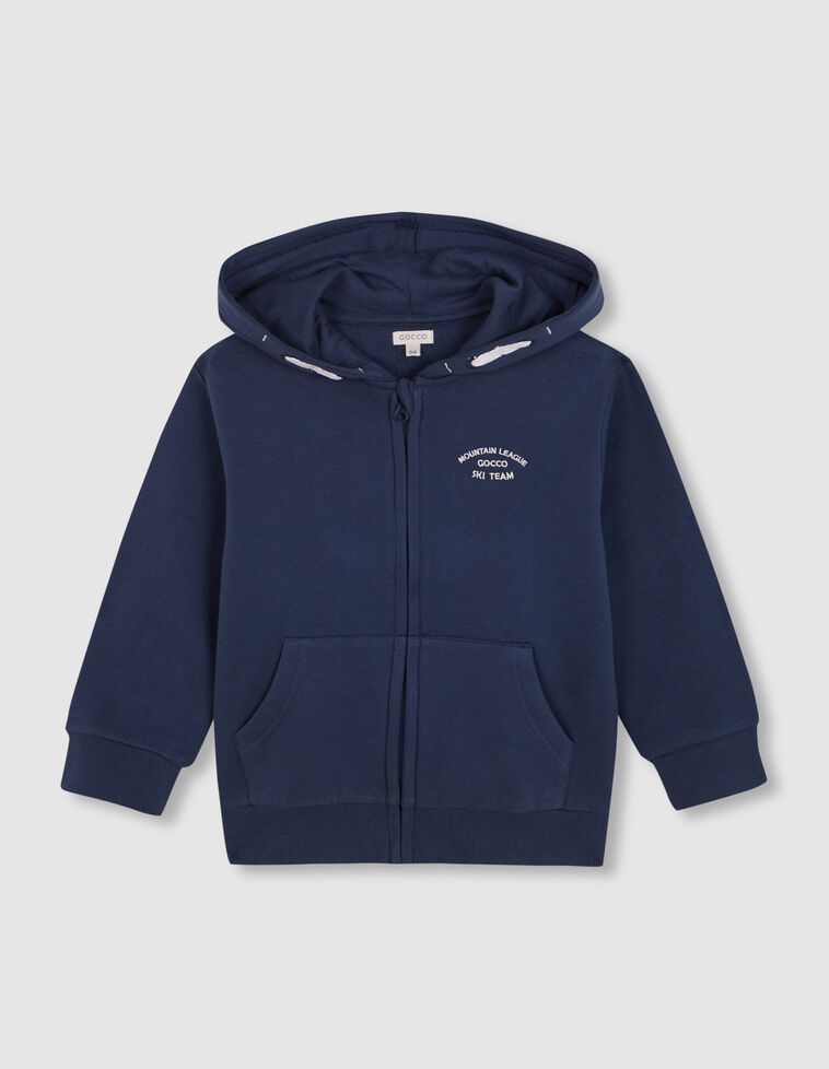 Sweat-shirt zippé bleu
