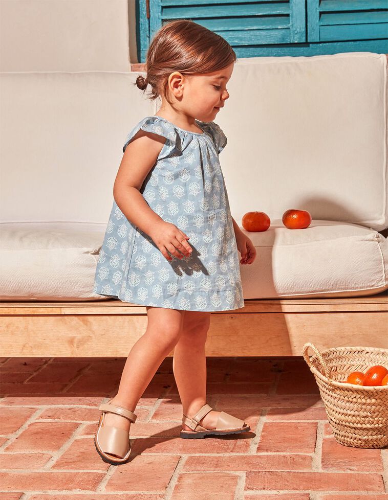 Vestito con stampa indiana color blu