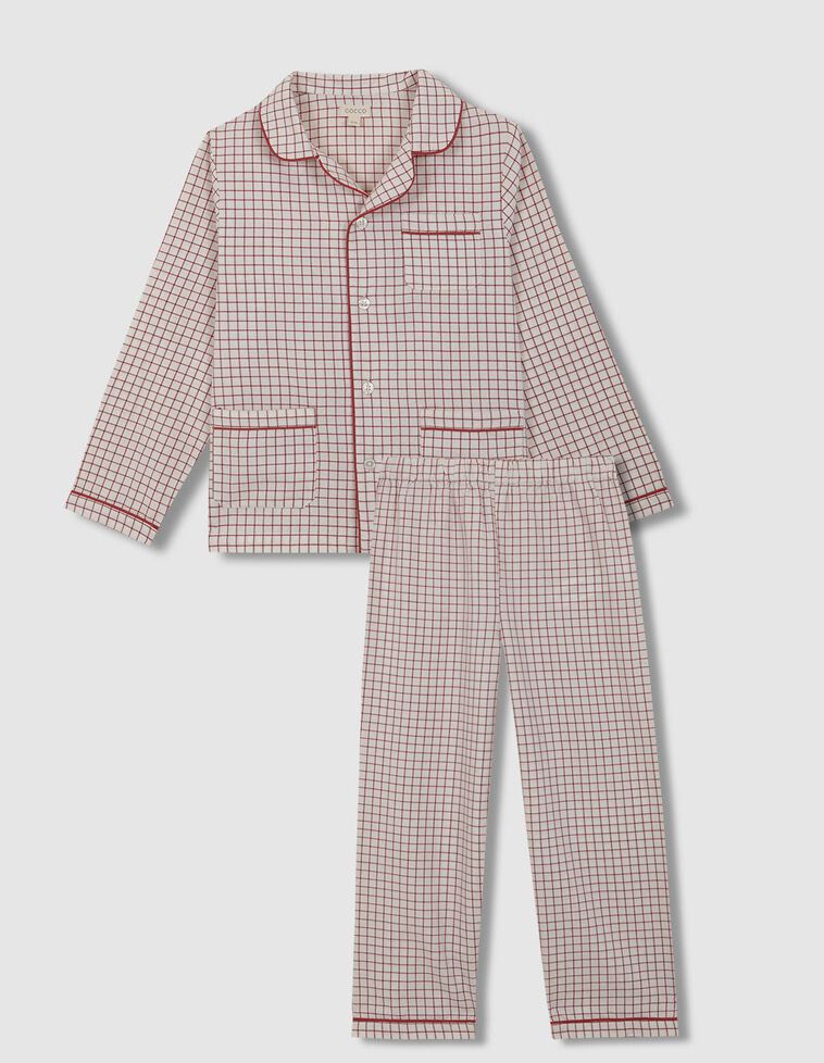 Pyjama à carreaux rose