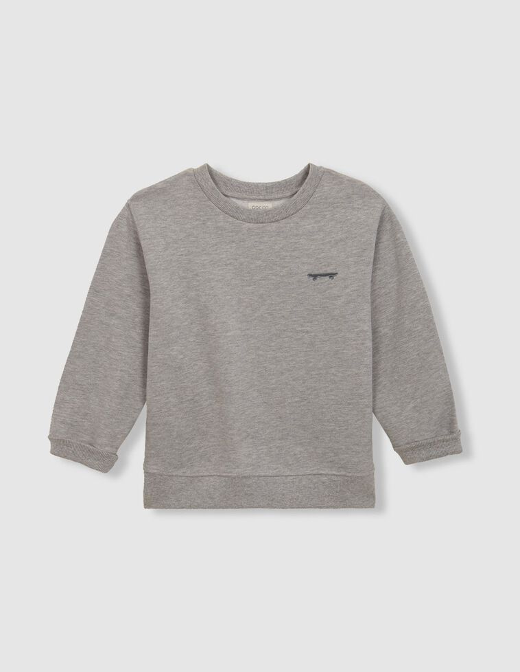 Sweatshirt cinza bordado skate