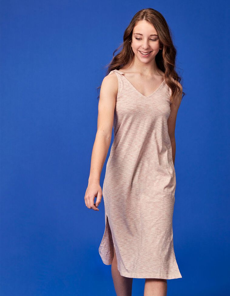 Vestito a righe  color mattone