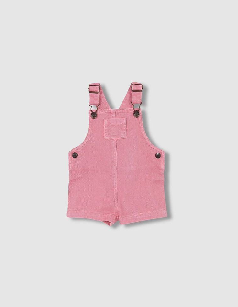 Salopette in twill color rosa