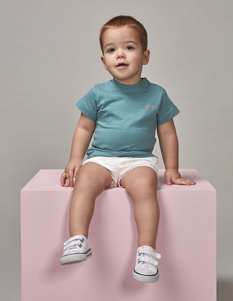 T-shirt imprimé requin bleu clair