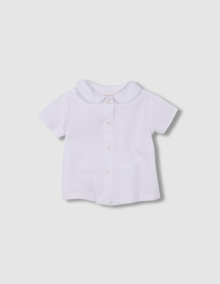 Camicia a maniche corte color bianco 