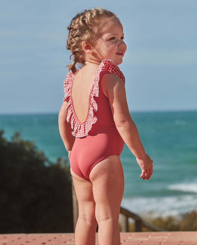 Maillot de bain uni rose