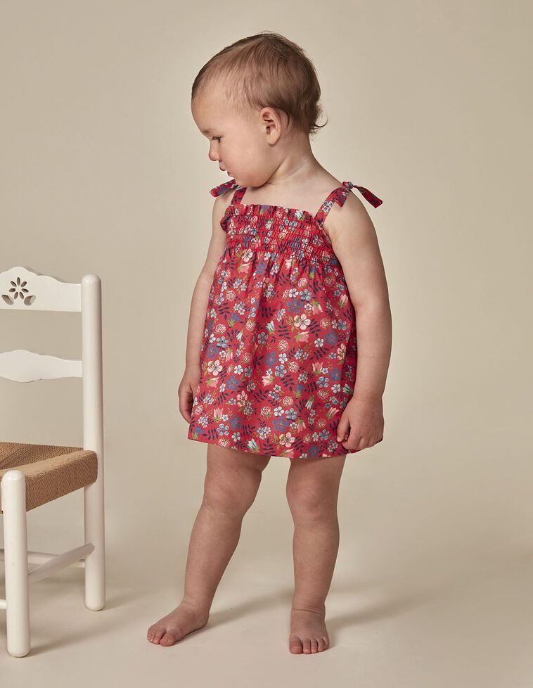 Robe maillot de bain imprimé liberty rose
