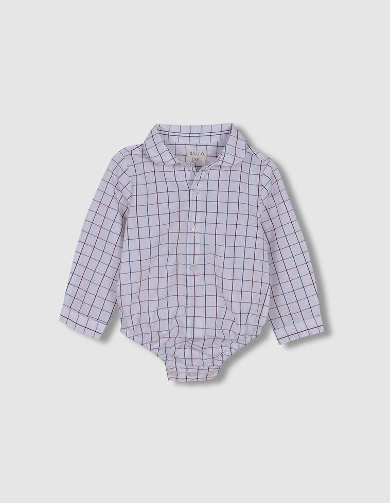 Camicia Body A Quadri Petrolio Chiaro