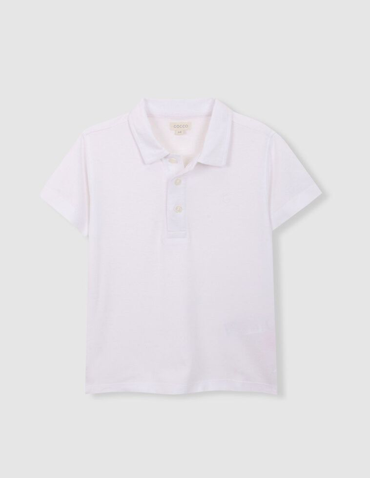 Poloshirt mit Kontrastdetails in Weiß