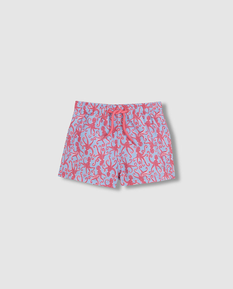 Maillot de bain imprim&eacute; poulpes bleu