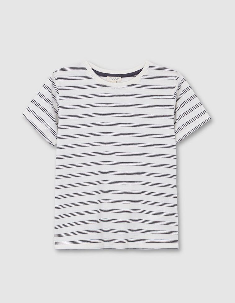 T-shirt com padrão de riscas  cinza escura