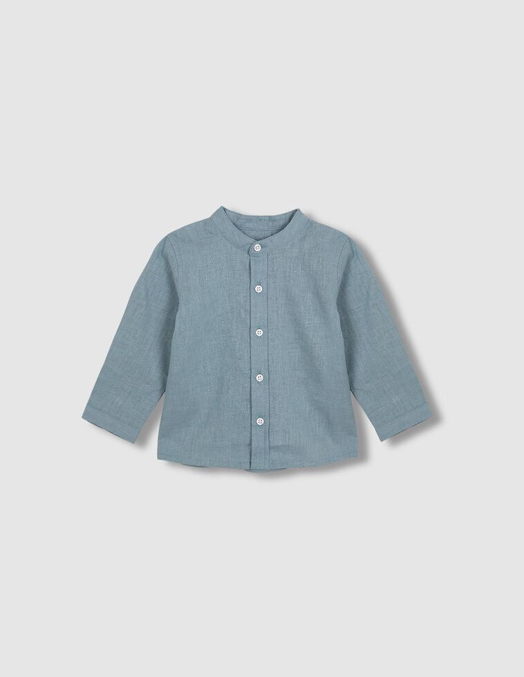 Camisa mao padeira de linho verde