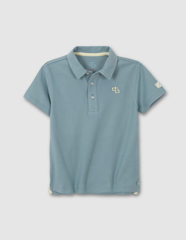 Polo in piqué color turchese  