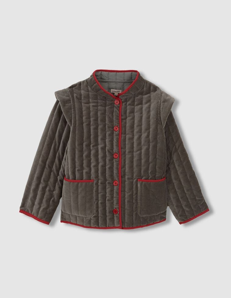 Veste style autrichienne en velours vert