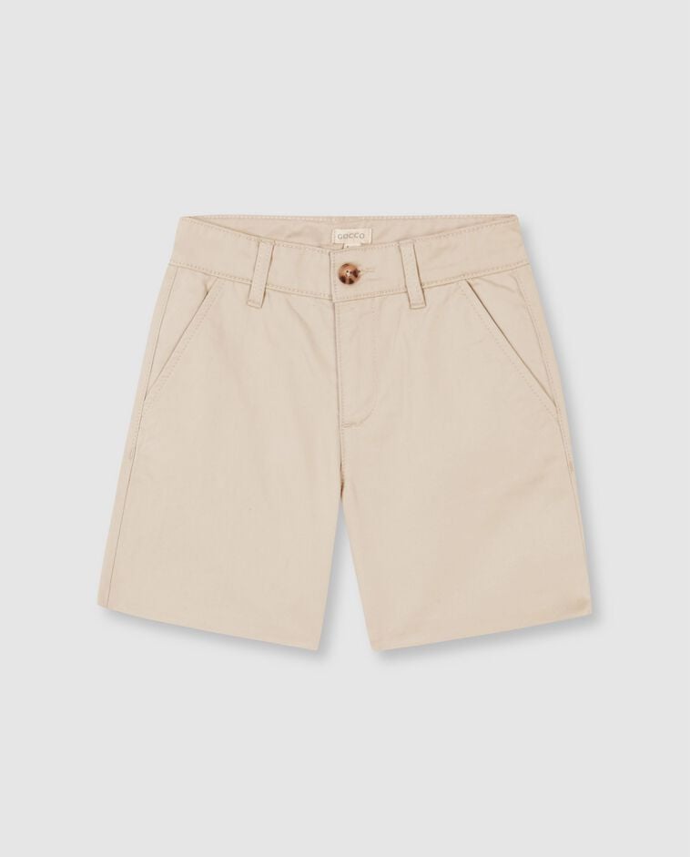 Pantaloni corti in twill pietra