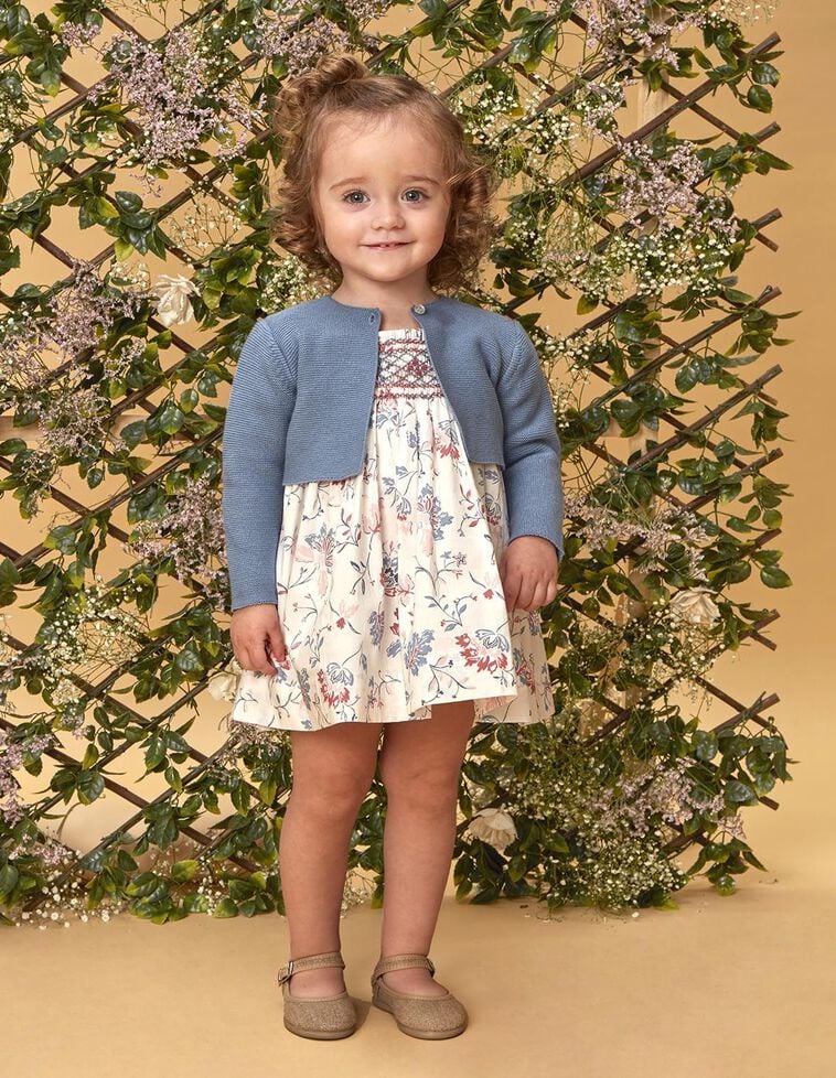 Veste en maille mousse bleu clair