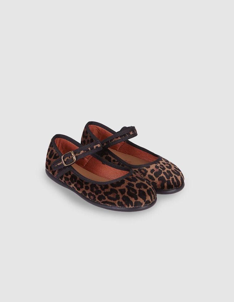 Ballerines léopard camel