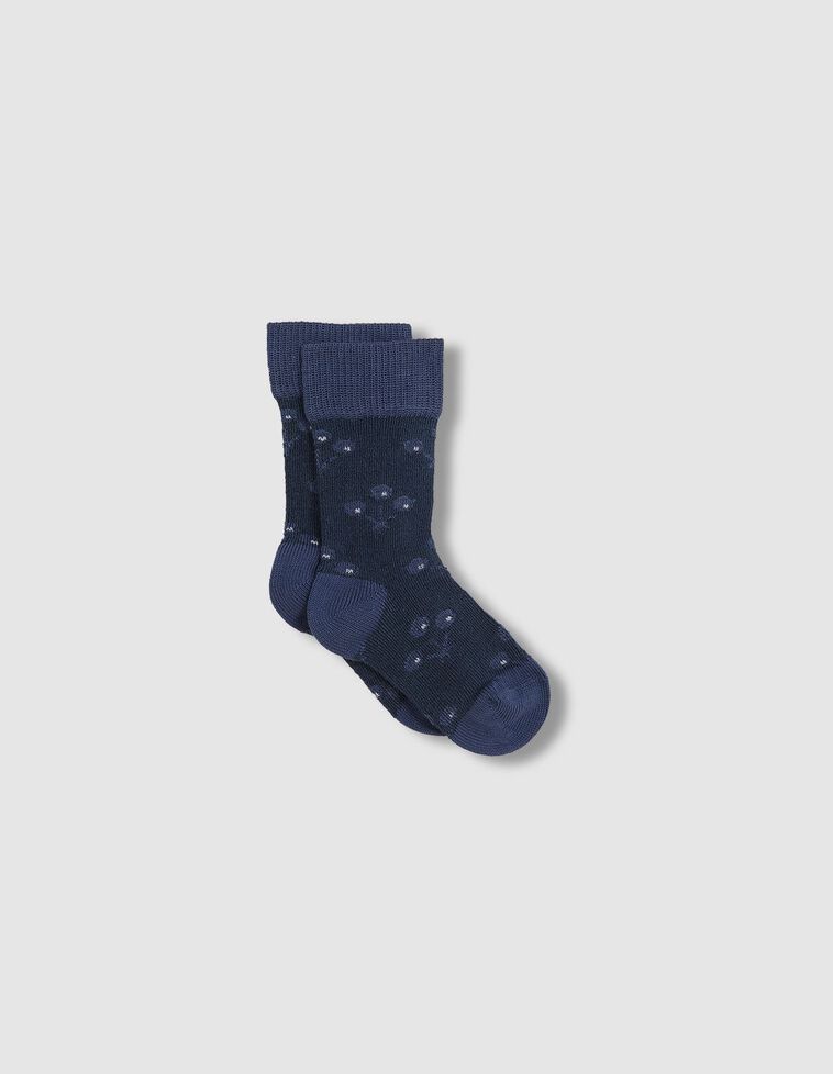 Chaussettes à fleurs vertes