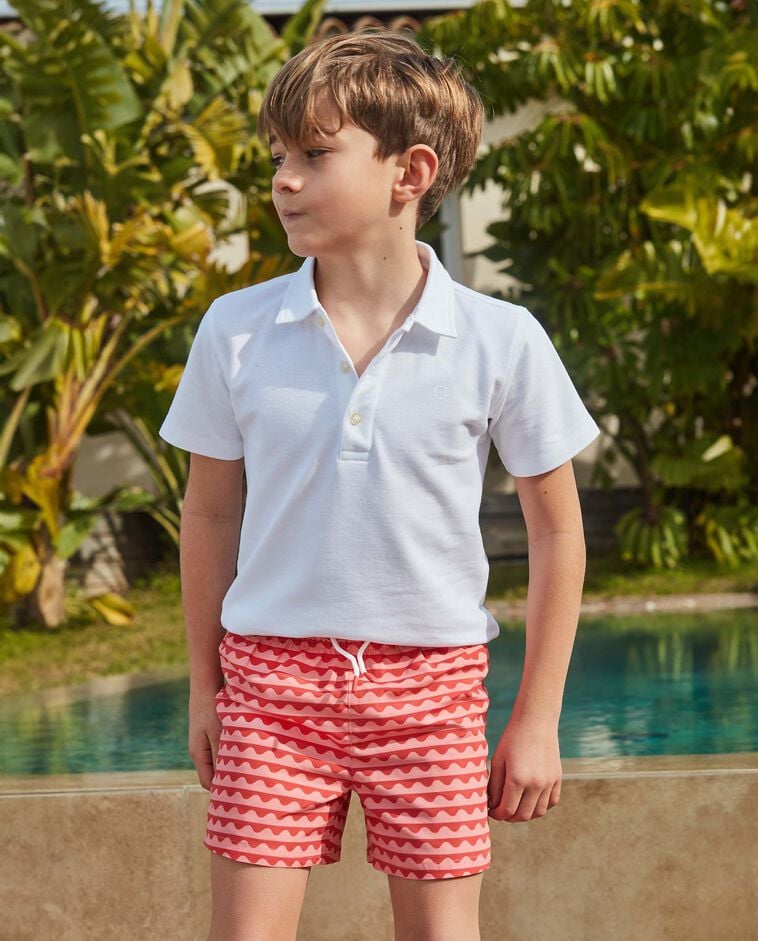 Basic-Polo Piqu&eacute; in Wei&szlig;