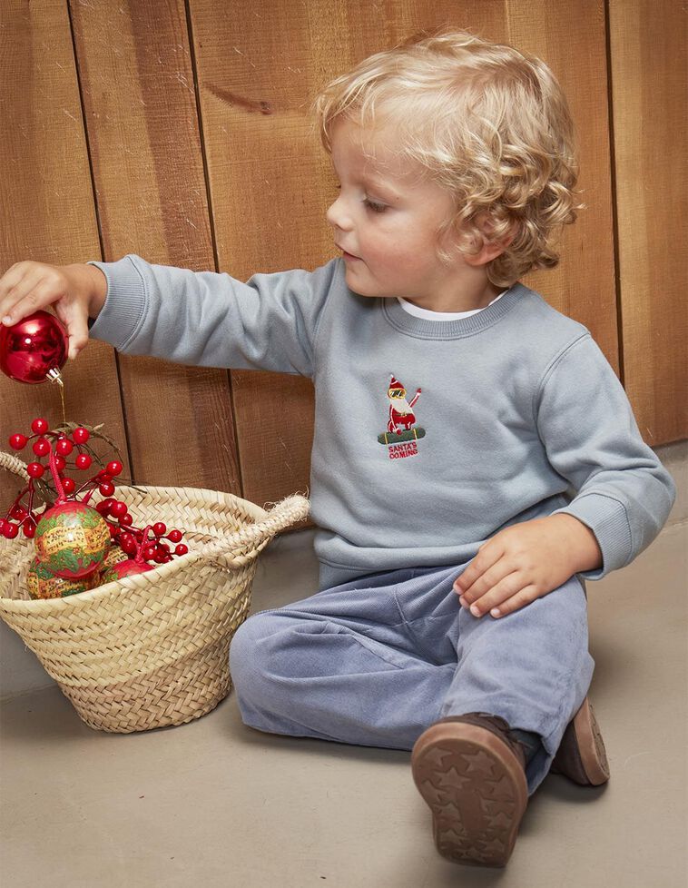 Sweatshirt in Weihnachtsausgabe, in Hellblau Sweatshirt in Weihnachtsausgabe, in Hellblau