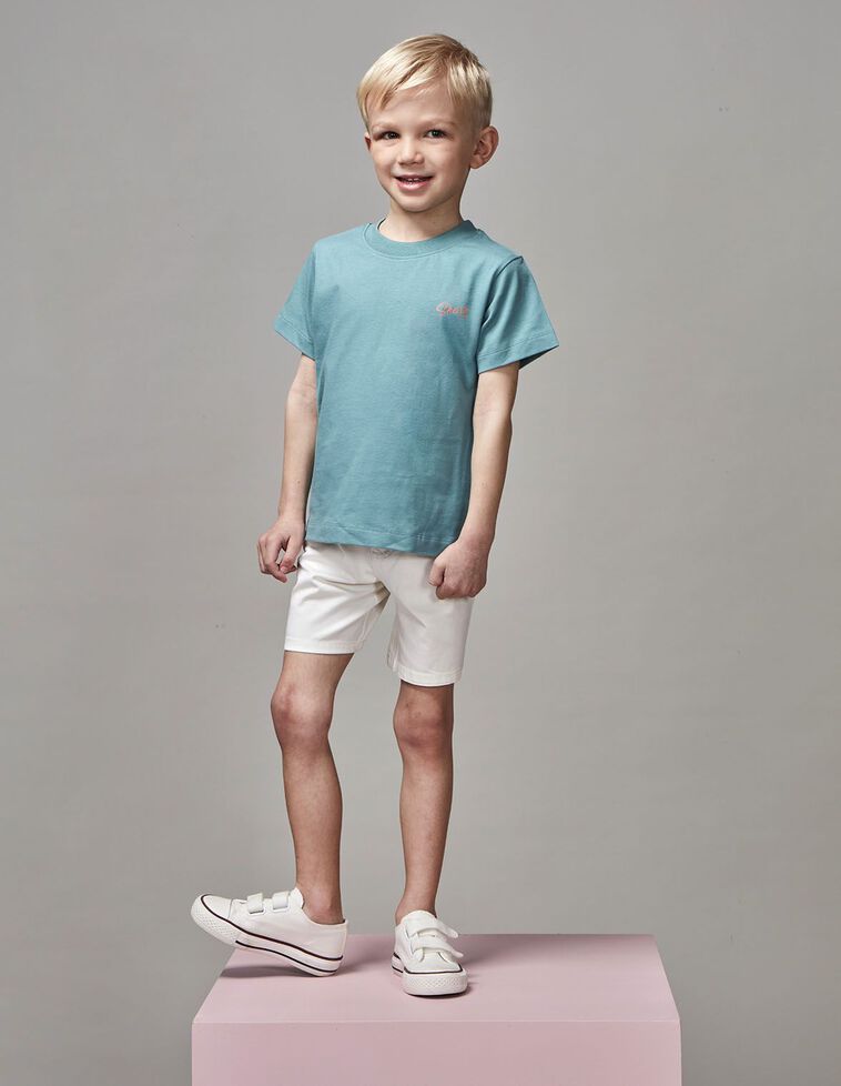 T-shirt imprimé requin bleu clair