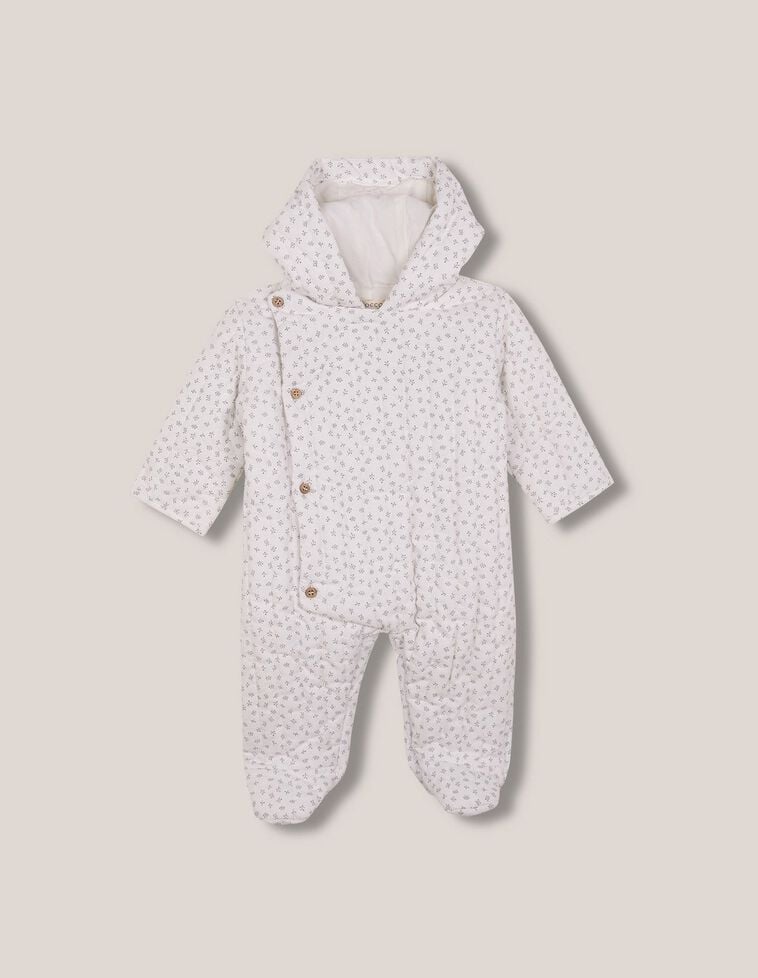 Tuta in microvelluto color panna