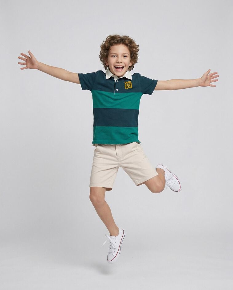 Polo riscas verde