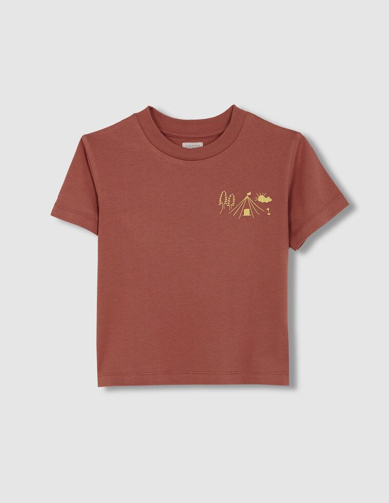 T-shirt imprimé camp orange
