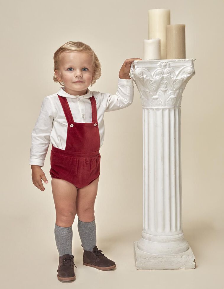 Macacão de veludo granada