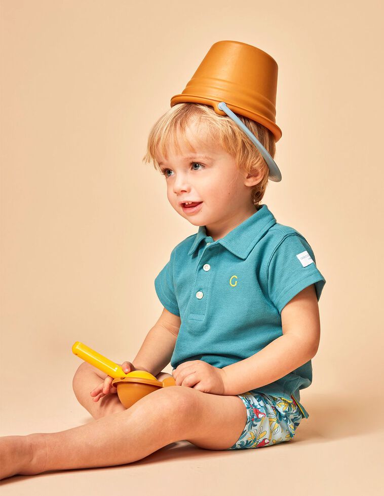 Polo in piqué color verde