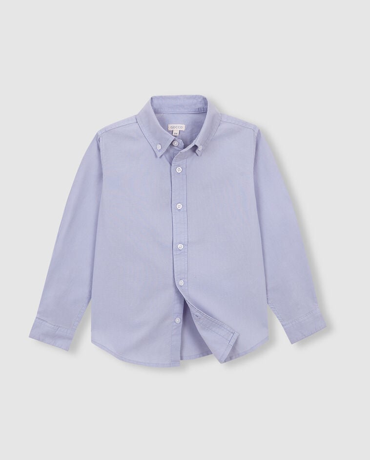 Chemise oxford bleu clair gar&ccedil;on
