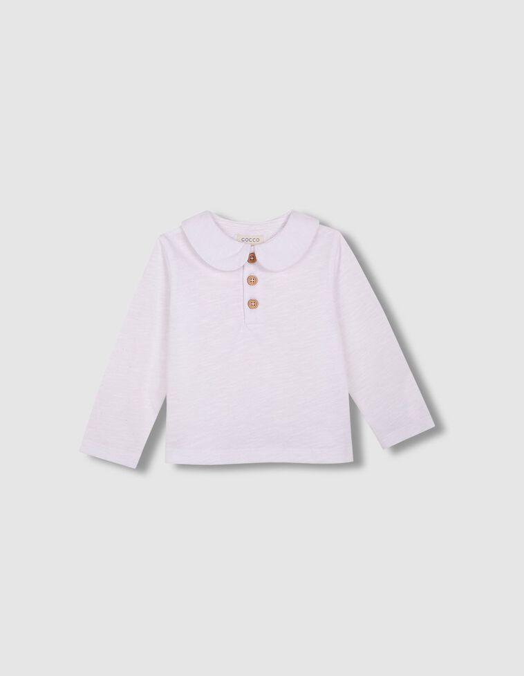 T-shirt basique à manches longues blanc