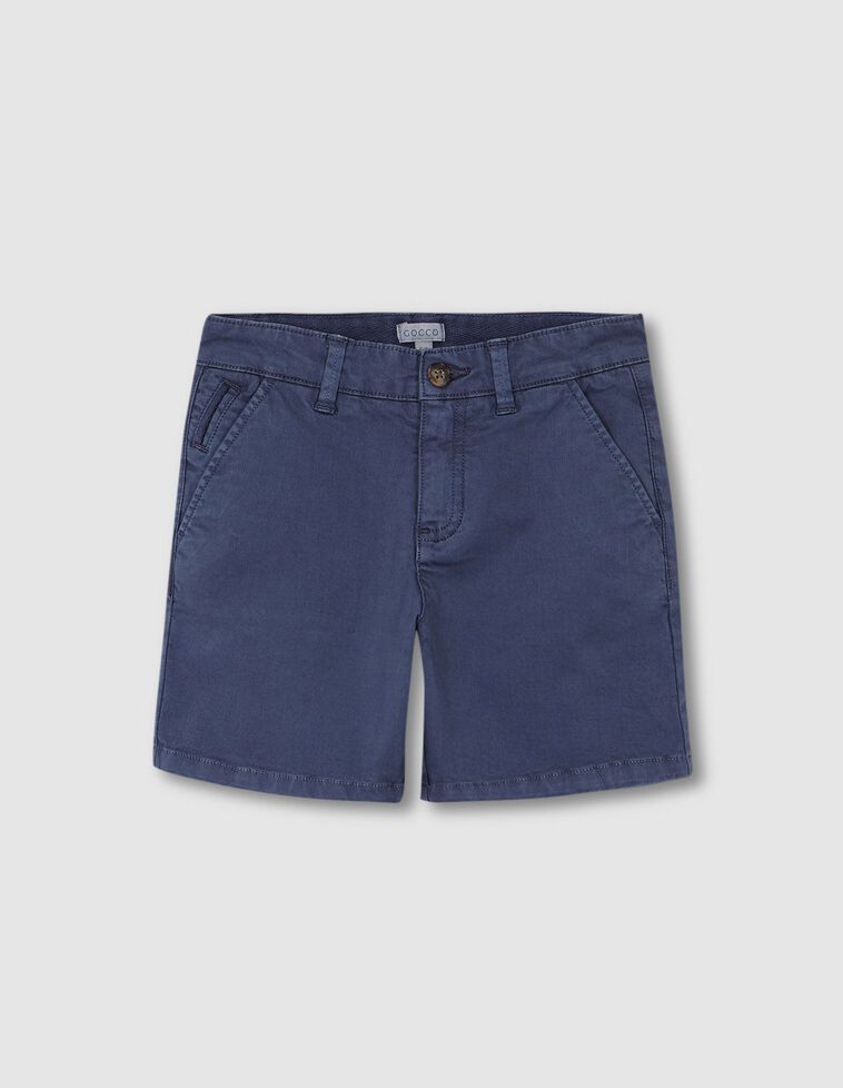 Bermudas de estilo chino  azul médio