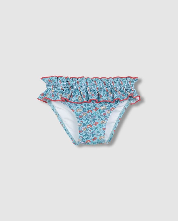 Culotte &agrave; fleurs bleu clair